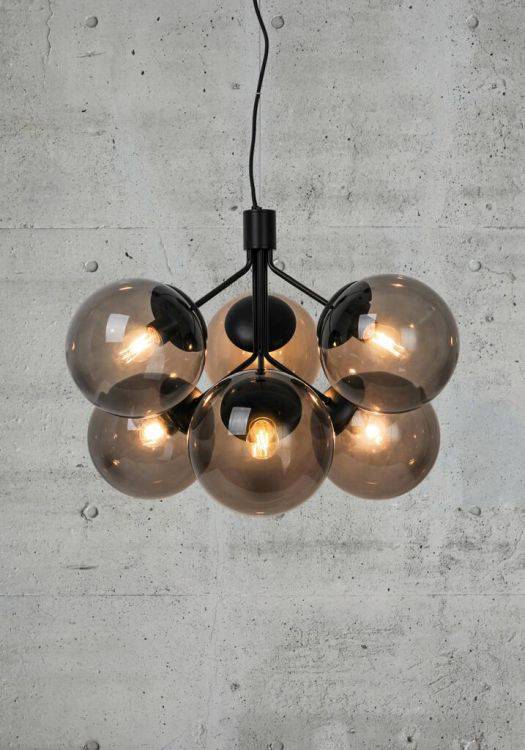 Nordlux Ivona 6Lt Pendant Ceiling Light Black - Comet Lighting