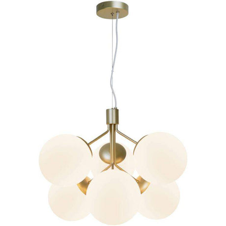 Nordlux Ivona 6Lt Pendant Ceiling Light Brass - Comet Lighting