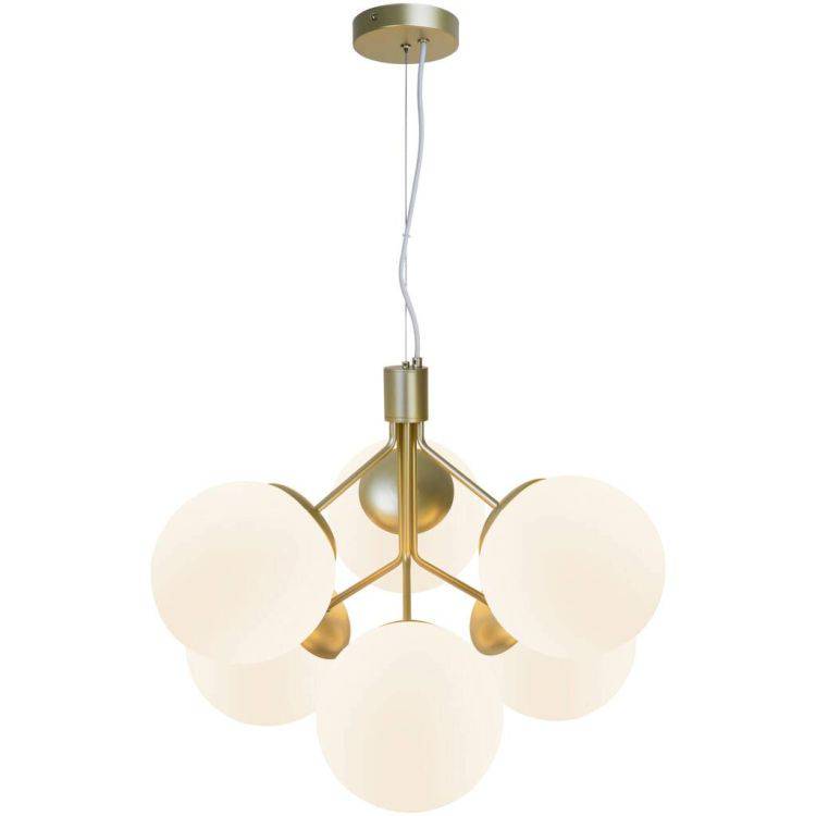 Nordlux Ivona 6Lt Pendant Ceiling Light Brass - Comet Lighting