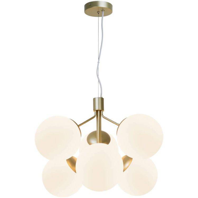 Nordlux Ivona 6Lt Pendant Ceiling Light Brass - Comet Lighting