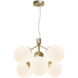 Nordlux Ivona 6Lt Pendant Ceiling Light Brass - Comet Lighting