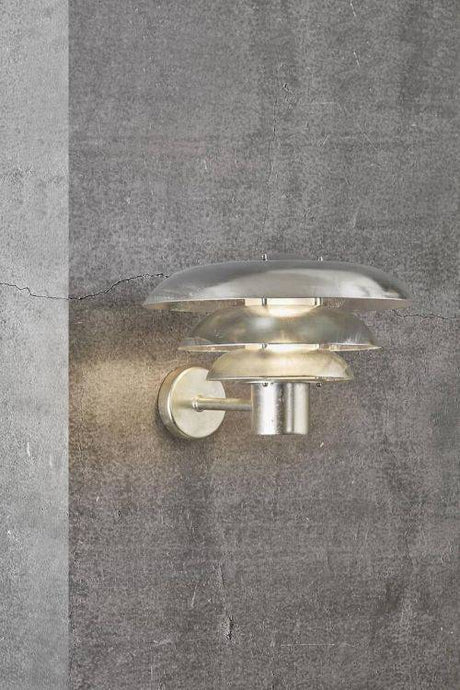 Nordlux Kurnos 35 Outdoor Wall Light Galvanised - Comet Lighting