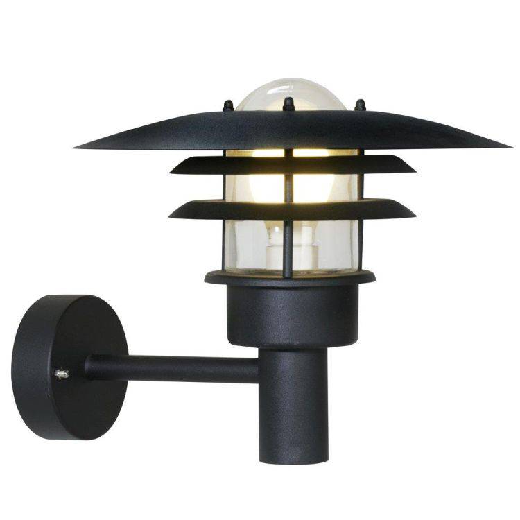 Nordlux LÃ¸nstrup 32 Outdoor Wall Light Black - Comet Lighting