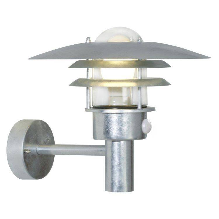 Nordlux LÃ¸nstrup 32 Sensor Outdoor Wall Light Galvanized - Comet Lighting