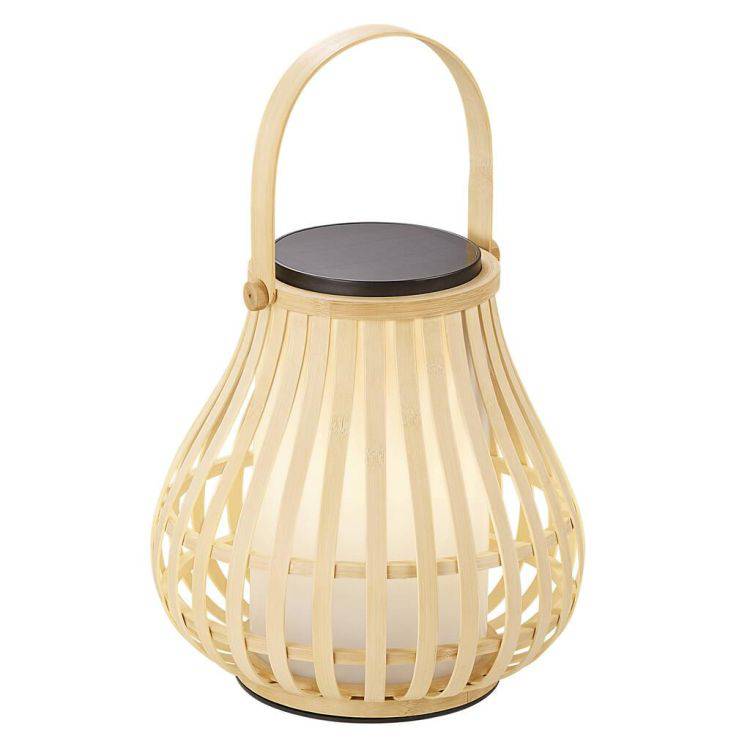 Nordlux Leo To-Go Outdoor Portable Solar Light Bamboo - Comet Lighting