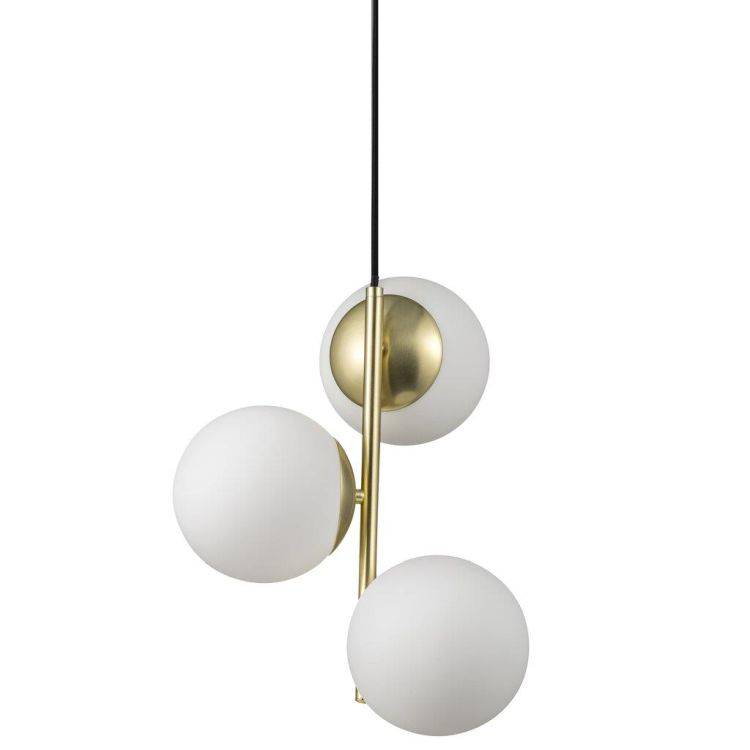 Nordlux Lilly 3-Light Pendant Ceiling Light Brass - Comet Lighting