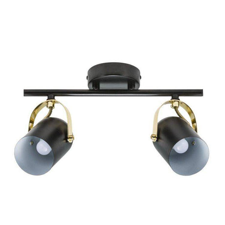 Nordlux Lotus 2-Light Spotlight Bar Black/Brass - Comet Lighting