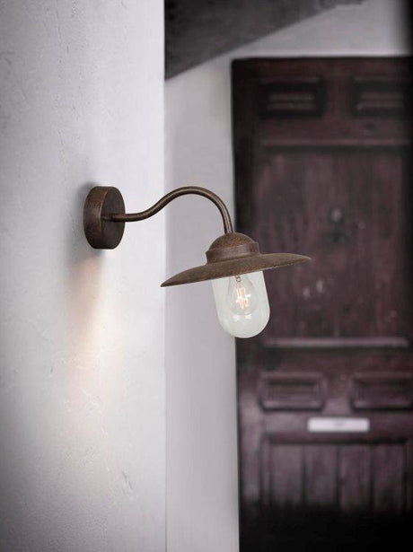 Nordlux Luxembourg Outdoor Wall Light Rusty - Comet Lighting