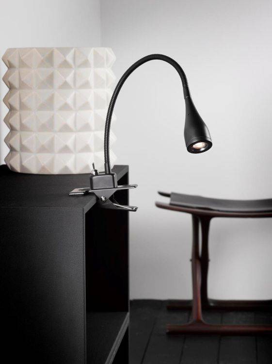 Nordlux Mento Clip-on Lamp Black - Comet Lighting