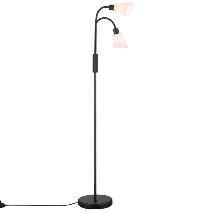 Nordlux Molli 2Lt Floor Lamp Black/Opal - Comet Lighting