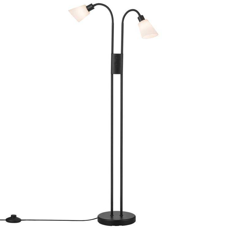 Nordlux Molli 2Lt Floor Lamp Black/Opal - Comet Lighting