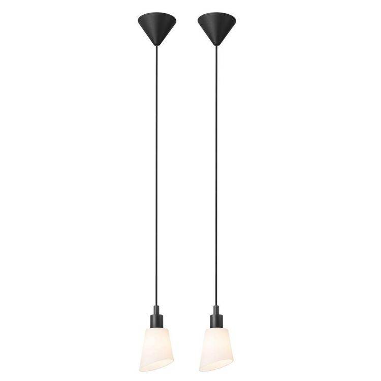 Nordlux Molli Pendant Ceiling Light Black/Opal - Comet Lighting