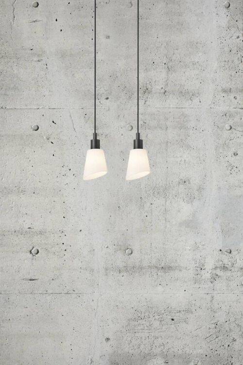 Nordlux Molli Pendant Ceiling Light Black/Opal - Comet Lighting