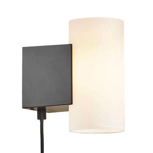 Nordlux Mona Wall Light Black/Opal - Comet Lighting