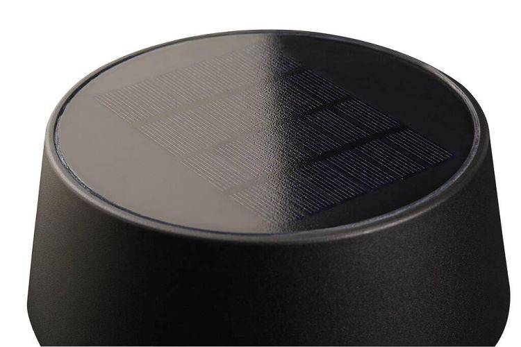 Nordlux Nama 50 Outdoor Solar Bollard Black w/ Sensor - Comet Lighting