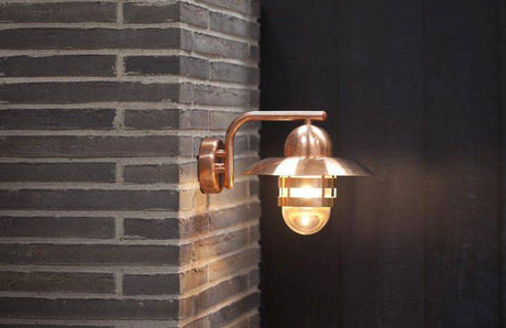 Nordlux Nibe Outdoor Wall Light Copper - Comet Lighting