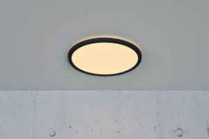 Nordlux Oja 29 IP54 BATH 3000K/4000K Flush Ceiling Light Black - Comet Lighting
