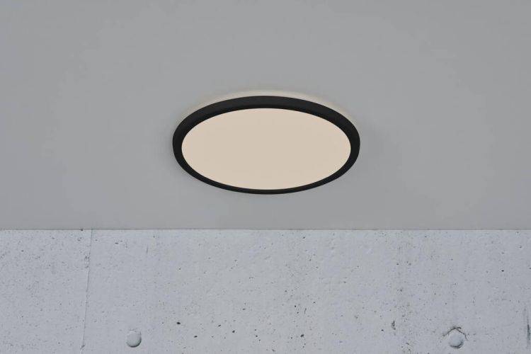 Nordlux Oja 29 IP54 BATH 3000K/4000K Flush Ceiling Light Black - Comet Lighting