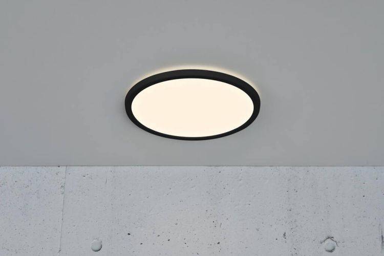 Nordlux Oja 29 IP54 BATH 3000K/4000K Flush Ceiling Light Black - Comet Lighting