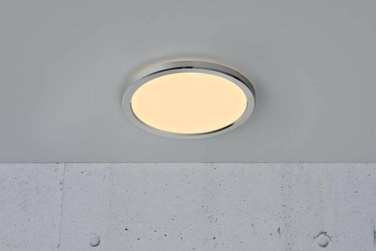 Nordlux Oja 29 IP54 BATH 3000K/4000K Flush Ceiling Light Chrome - Comet Lighting