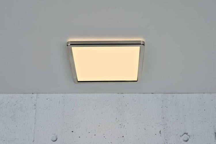 Nordlux Oja 29x29 IP20 3000K/4000K Flush Ceiling Light Brushed Nickel - Comet Lighting