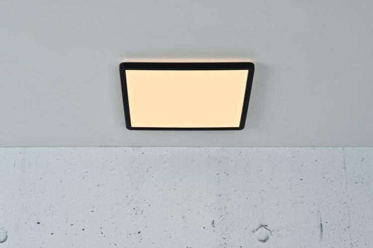 Nordlux Oja 29x29 IP54 3000K/4000K Flush Ceiling Light Black - Comet Lighting