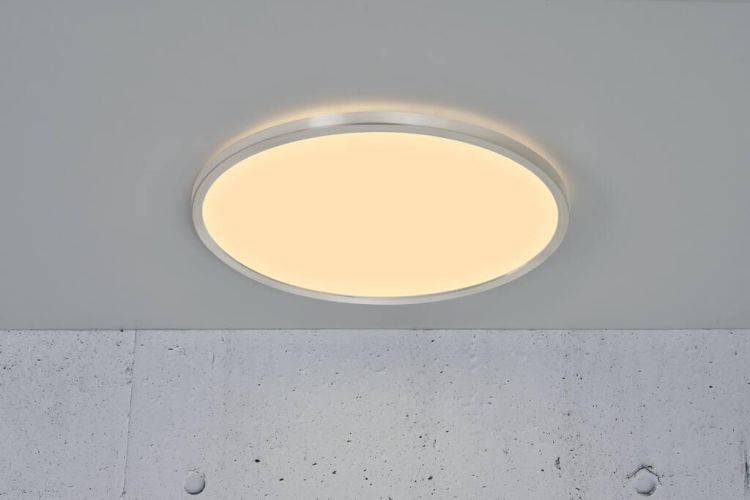 Nordlux Oja 42 IP20 3000K/4000K Flush Ceiling Light Brushed Nickel - Comet Lighting