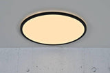 Nordlux Oja 60 IP20 2700K 3-Step Dim Flush Ceiling Light Black - Comet Lighting