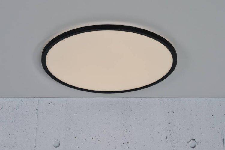 Nordlux Oja 60 IP20 2700K 3-Step Dim Flush Ceiling Light Black - Comet Lighting