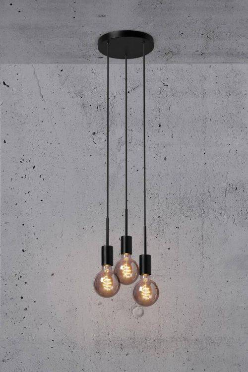 Nordlux Paco 3Lt Pendant Ceiling Light Black - Comet Lighting