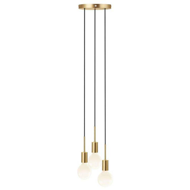 Nordlux Paco 3Lt Pendant Ceiling Light Brass - Comet Lighting