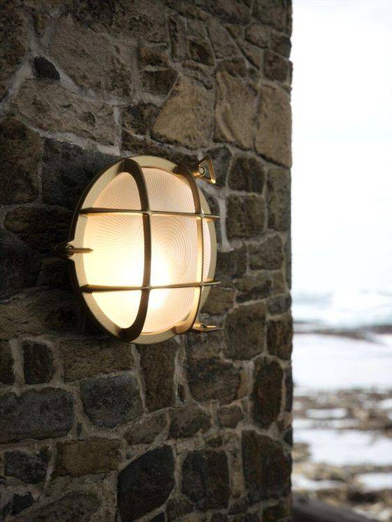 Nordlux Polperro Outdoor Wall Light Brass - Comet Lighting