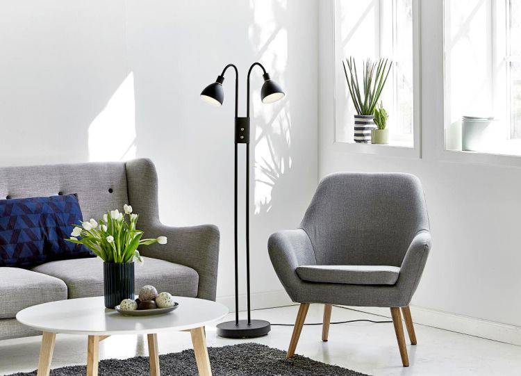 Nordlux Ray Dimmable Floor Lamp Black - Comet Lighting