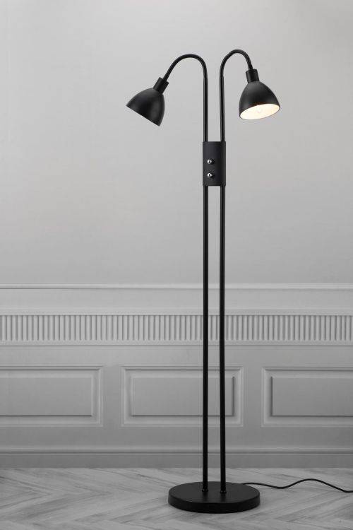 Nordlux Ray Dimmable Floor Lamp Black - Comet Lighting