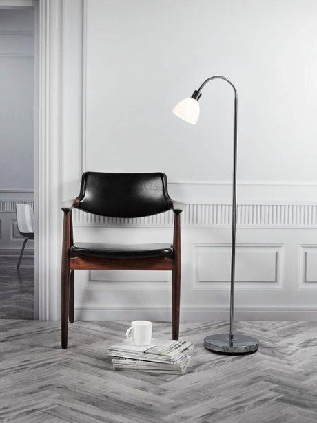 Nordlux Ray Floor Lamp 1-Light Chrome - Comet Lighting