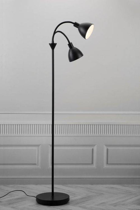 Nordlux Ray Floor Lamp 2-Light Black - Comet Lighting