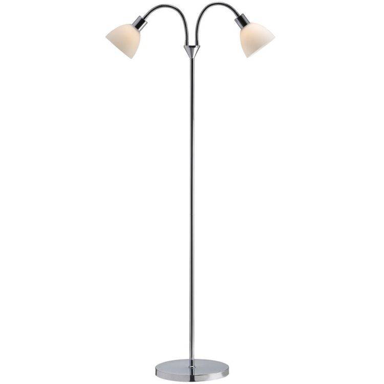 Nordlux Ray Floor Lamp 2-Light Chrome - Comet Lighting