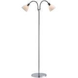 Nordlux Ray Floor Lamp 2-Light Chrome - Comet Lighting