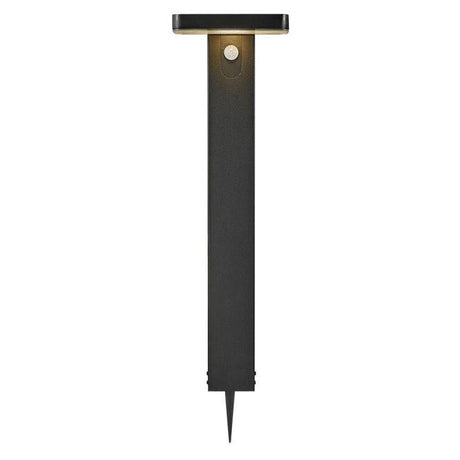 Nordlux Rica Square Outdoor Solar Bollard Black w/ Sensor - Comet Lighting