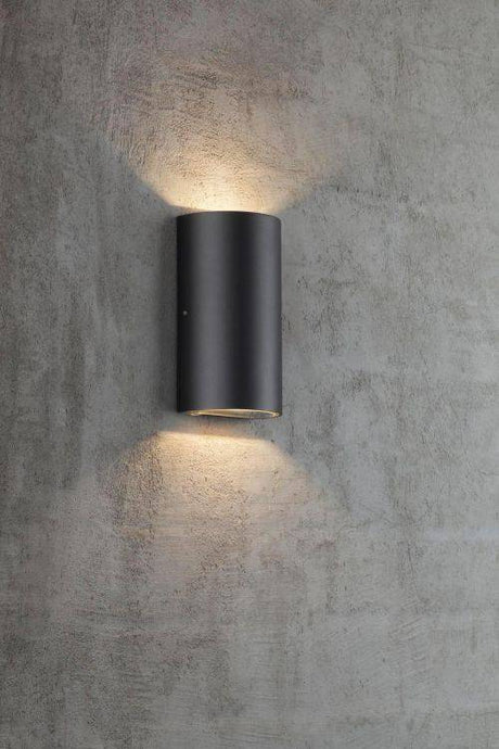 Nordlux Rold Outdoor Wall Light Round Black - Comet Lighting