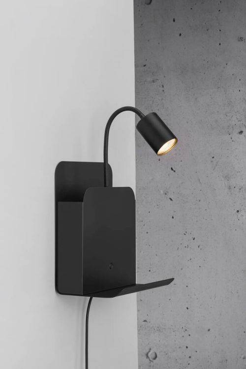 Nordlux Roomi indoor Wall Light Black - Comet Lighting