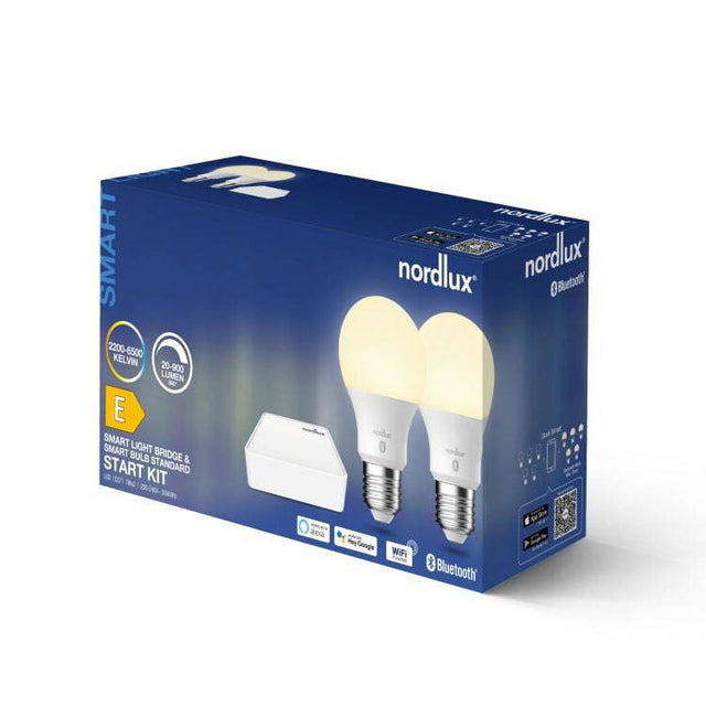 Nordlux Smart 2xE27 + EU Bridge Bridge White - Comet Lighting