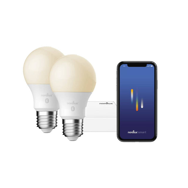 Nordlux Smart Bulb Starter Pack ES 7W GLS Frosted & Bridge - Comet Lighting