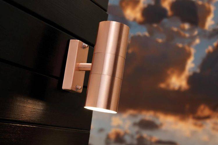 Nordlux Tin Outdoor Wall 2-Light Copper - Comet Lighting