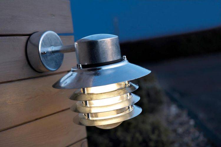 Nordlux Vejers Outdoor Wall Light Down Galvanized - Comet Lighting