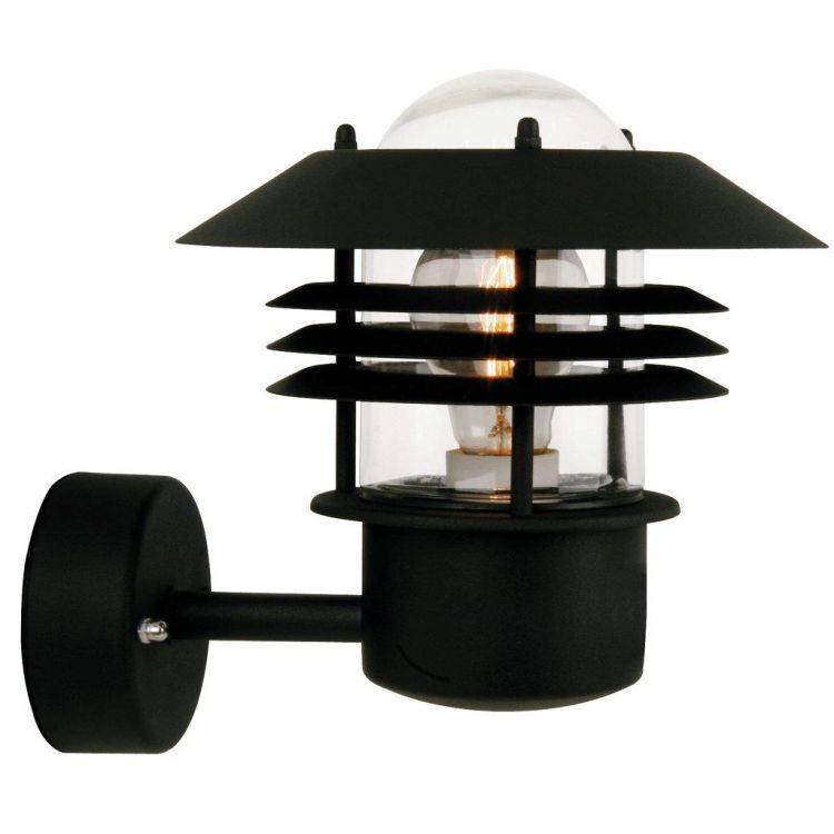 Nordlux Vejers Outdoor Wall Light Up Black - Comet Lighting