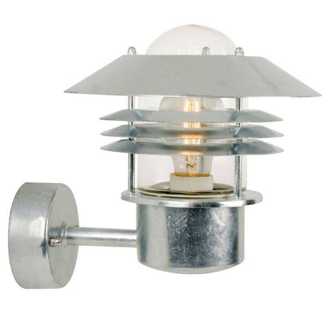 Nordlux Vejers Outdoor Wall Light Up Galvanized - Comet Lighting