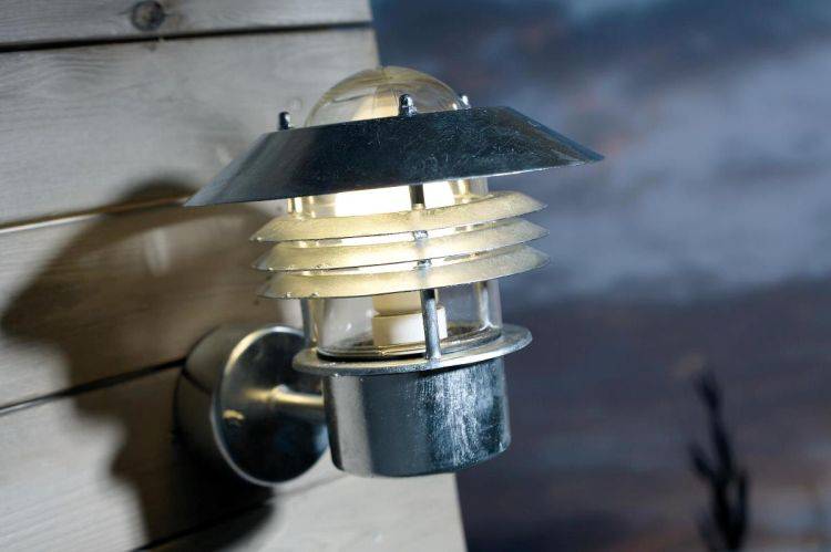 Nordlux Vejers Outdoor Wall Light Up Galvanized - Comet Lighting