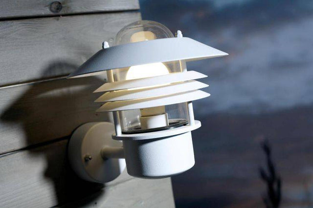 Nordlux Vejers Outdoor Wall Light Up White - Comet Lighting