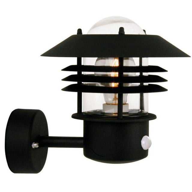 Nordlux Vejers Sensor Outdoor Wall Light Black - Comet Lighting